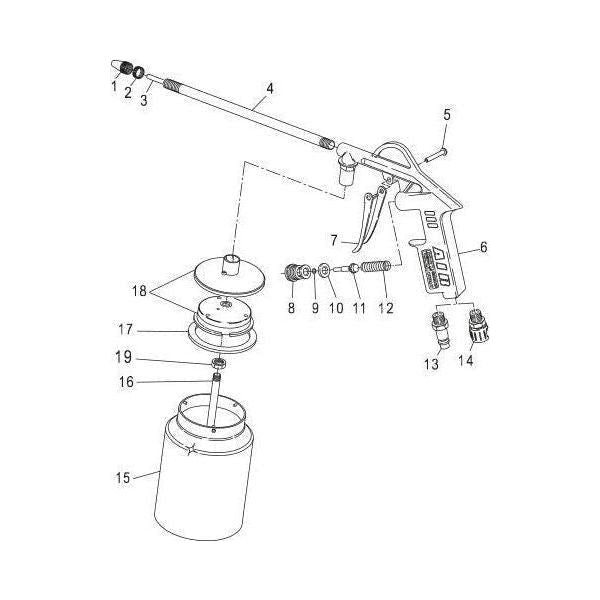 GAV 61A Pneumatic Washing Gun with Coupling Tank - KHM Megatools Corp. GAV 61A Pneumatic Washing Gun with Coupling Tank - KHM Megatools Corp.